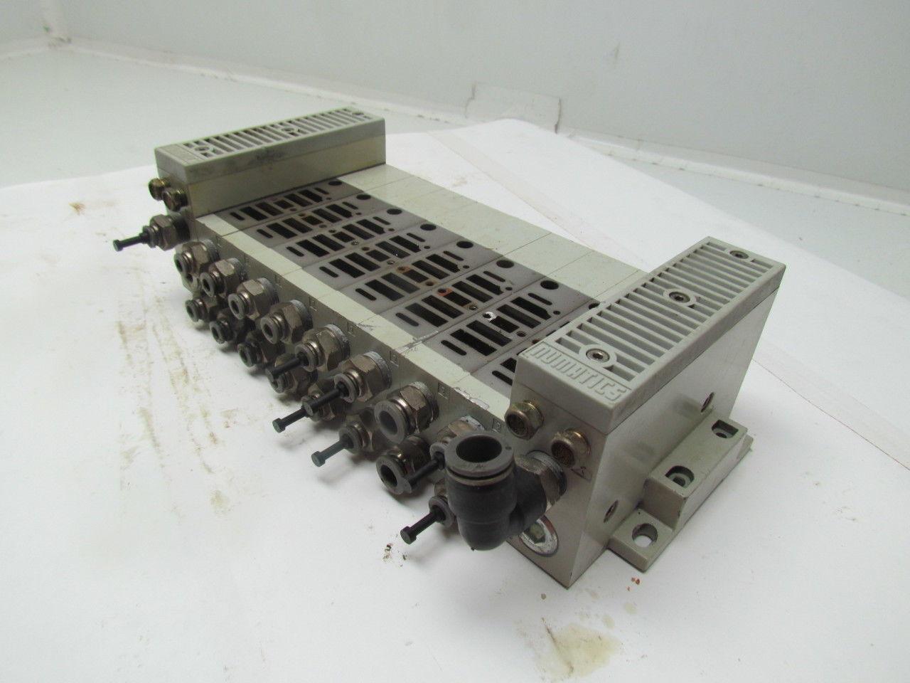 Numatics 006-195D Double Z Board manifold w/end blocks 8 boards
