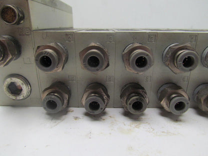 Numatics 006-195D Double Z Board manifold w/end blocks 8 boards