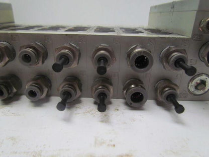 Numatics 006-195D Double Z Board manifold w/end blocks 8 boards