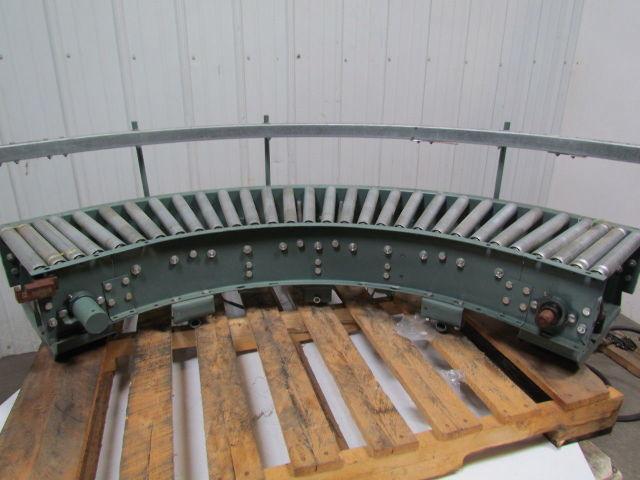 Hytrol 90 degreex15" Power corner slaved 1-3/8"dia rollers 6-1/2" frame