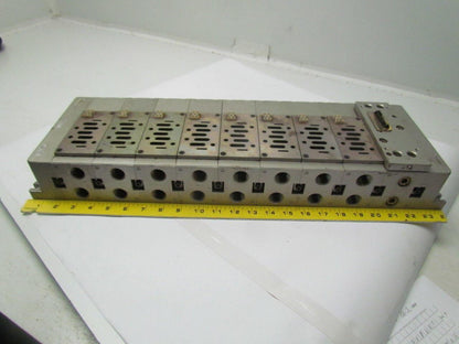 SMC VV829-04S-SUQW06BT-W1 Pneumatic valve manifold block 3/4"NPT ports 8 station
