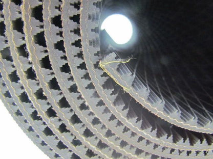 2 ply black diamond top incline conveyorbelt 11ftx18-1/2" 9/32" thick