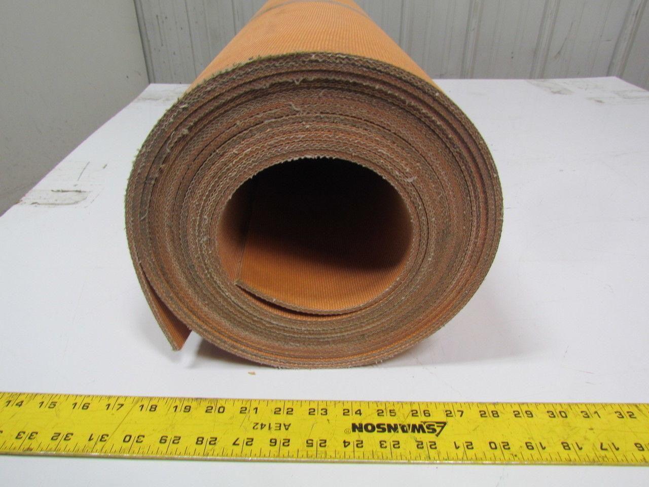 Triple ply tan friction surface conveyor belt 23ftx38" 13/64" thick