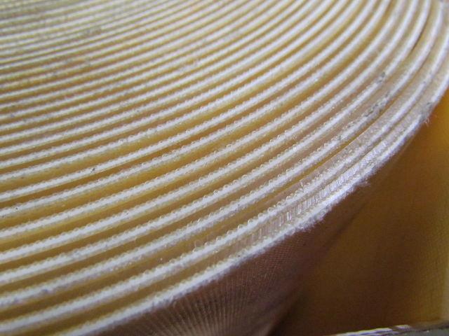 2 ply smooth top clear/white urethane rubber conveyor belt 86ftx47-1/4"