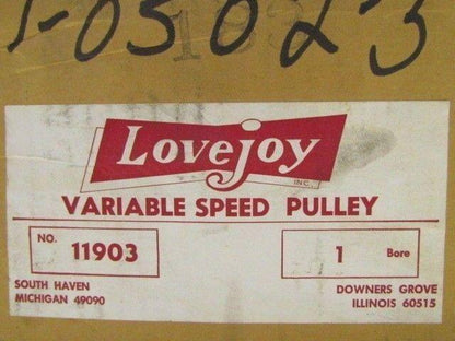 Lovejoy 11903 1" Bore Spring Loaded Variable Speed Pulley NIB
