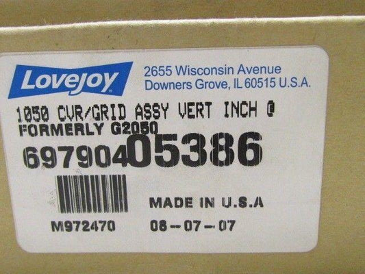 Lovejoy 697904 05386 1050 Cover Grid Assy Vertical Inch Formerly G2050 NIB