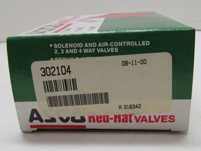 Asco Red Hat Valves 302104 Service Repair Kit NIB