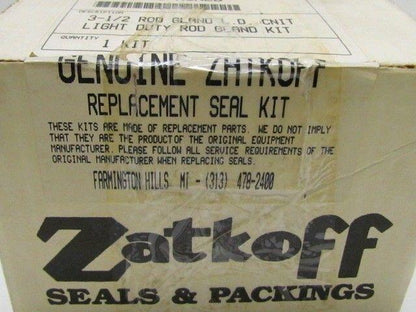 Zatkoff Seals & Packing PH-0356-RGKLD 3 1/2 Light Duty Rod Gland Kit NIB