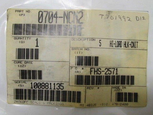 Zatkoff Seals & Packing 0704-NCN2 5" HI-Load HLK-CNIT