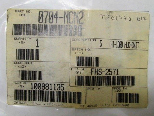 Zatkoff Seals & Packing 0704-NCN2 5" HI-Load HLK-CNIT