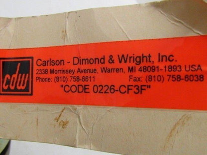 CDW Carlson Dimond & Wright O226-CF3F Model 6-52 1 3/8x 1 1/2" Shaft Coupling
