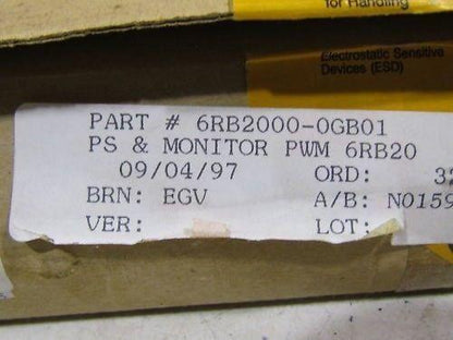 Siemens 6RB2000-0GB01 Power Supply & Monitor NEW