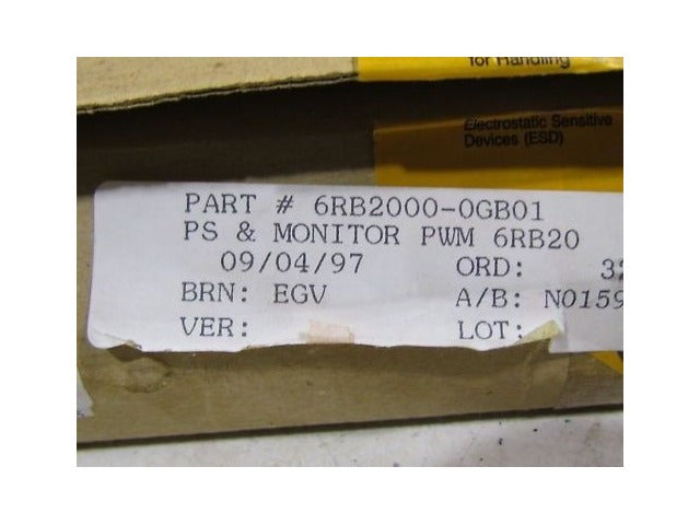 Siemens 6RB2000-0GB01 Power Supply & Monitor NEW