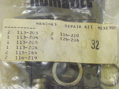 Numatics MK40-K3 Repair Kit NIB