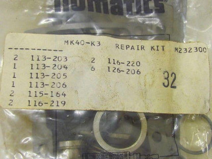 Numatics MK40-K3 Repair Kit NIB