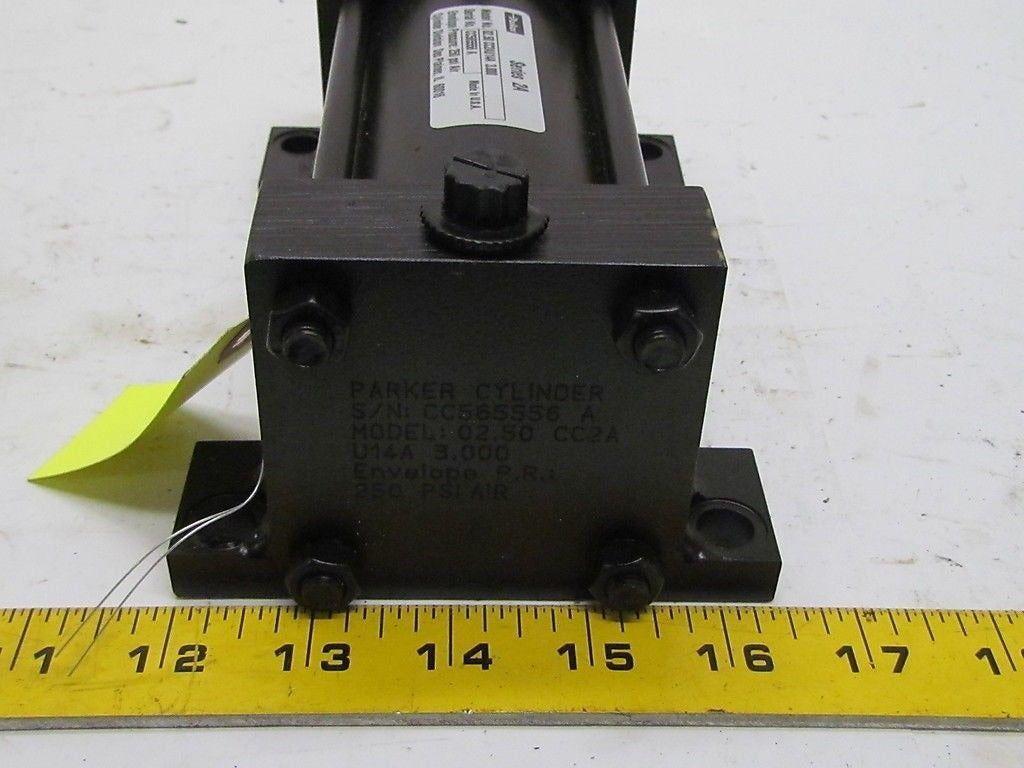 Parker 02.50 CC2AU14 3.000 Pneumatic Air Cylinder 2 1/2"Bore 3"Stroke 2A Series