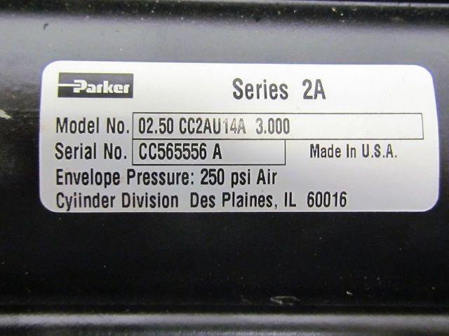 Parker 02.50 CC2AU14 3.000 Pneumatic Air Cylinder 2 1/2"Bore 3"Stroke 2A Series