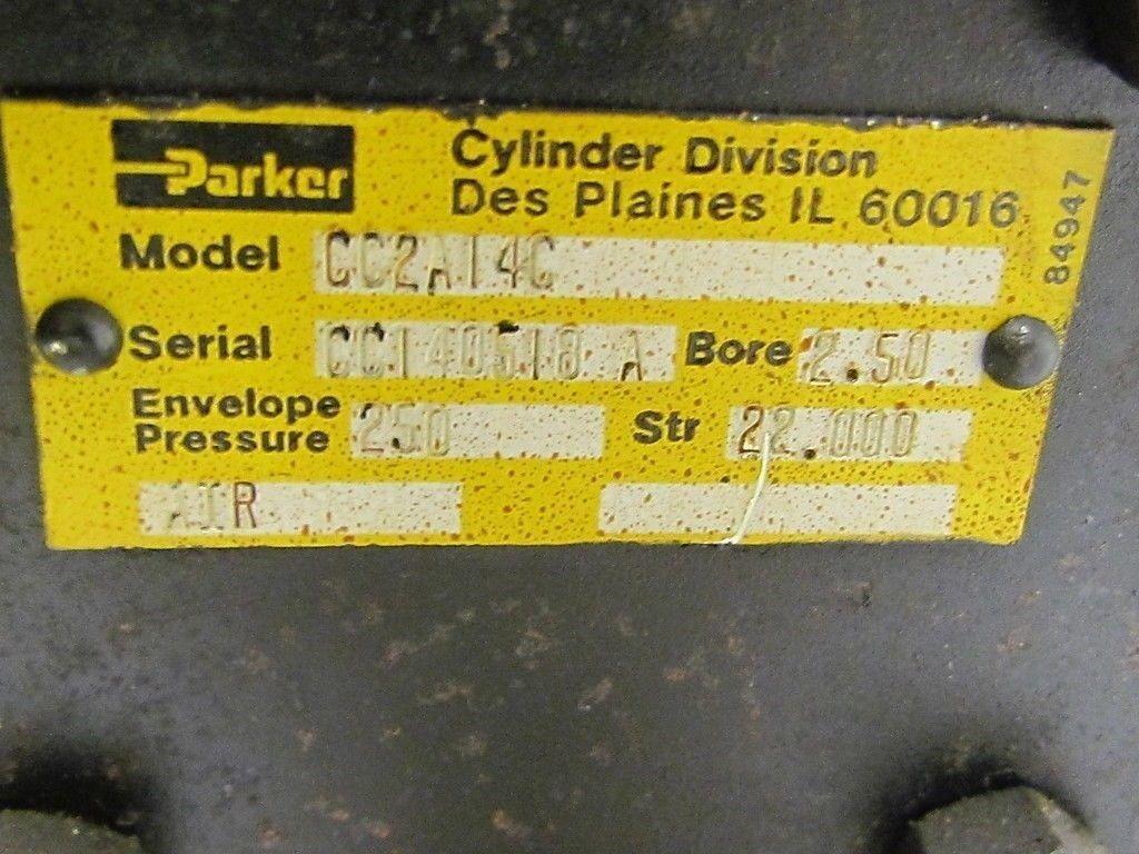 Parker 02.50 CC2A14C 22.000 Pneumatic Air Cylinder 2 1/2"Bore 22"stroke 2A ser