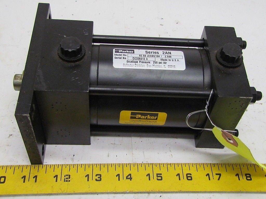 Parker 02.50 J2ANU19A 2.500 Pneumatic Air Cylinder 2 1/2"Bore 2 1/2"Stroke 2AN