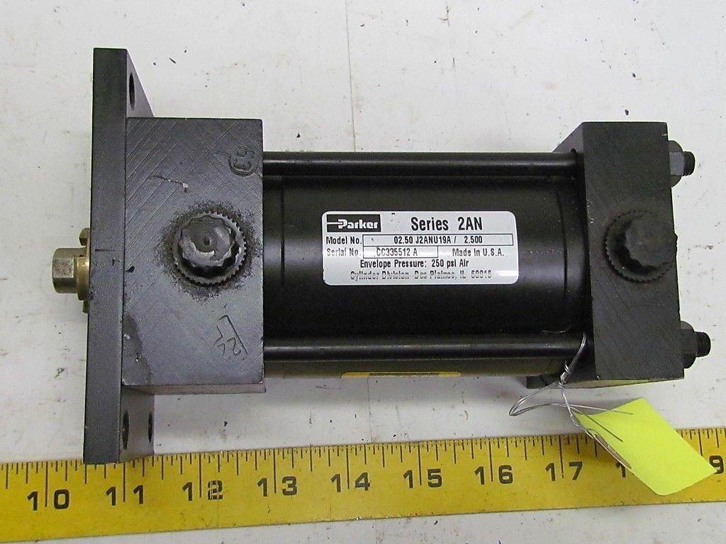 Parker 02.50 J2ANU19A 2.500 Pneumatic Air Cylinder 2 1/2"Bore 2 1/2"Stroke 2AN