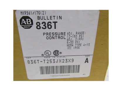 A-B Allen Bradley 836T-T253JX23X9 Pressure Switch NIB