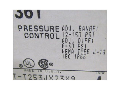 A-B Allen Bradley 836T-T253JX23X9 Pressure Switch NIB