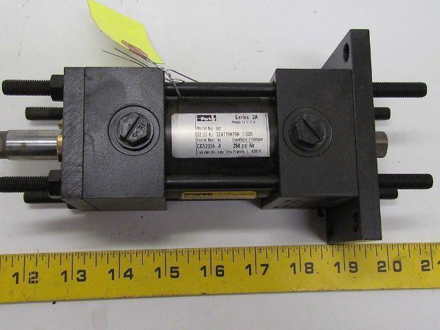Parker 02.00 KJTD2AT19A19A 1.000 Pneumatic Air Cylinder 2"Bore 1"Stroke 2A Ser