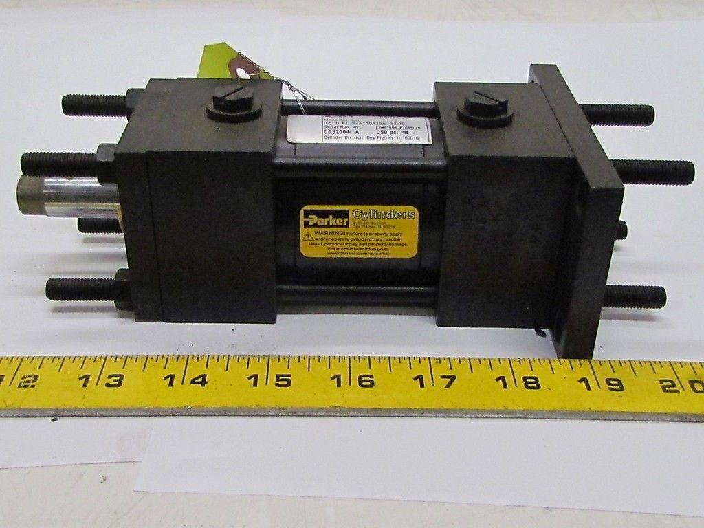 Parker 02.00 KJTD2AT19A19A 1.000 Pneumatic Air Cylinder 2"Bore 1"Stroke 2A Ser