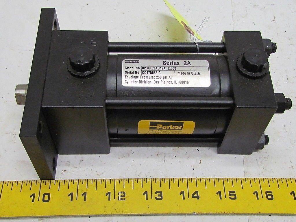 Parker 02.00 J2AU19A 2.000 Pneumatic Air Cylinder 2"Bore 2"Stroke 2A Series