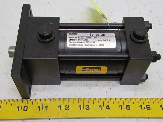 Parker 02.00 J2AU19A 2.000 Pneumatic Air Cylinder 2"Bore 2"Stroke 2A Series