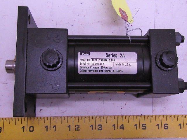 Parker 02.00 J2AU19A 2.000 Pneumatic Air Cylinder 2"Bore 2"Stroke 2A Series