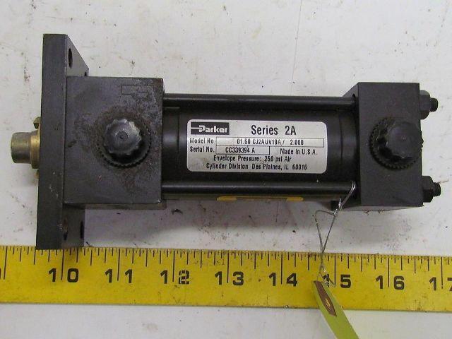 Parker 01.50 CJ2UV19A 2.000 Pneumatic Air Cylinder 1 1/2"Bore 2"Stroke 2A Ser