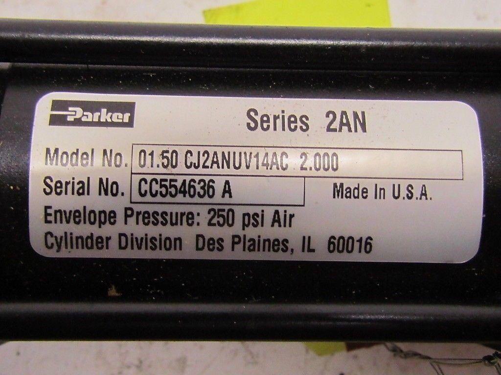 Parker 01.50 CJ2ANUV14AC 2.000 Pneumatic Air Cylinder 1 1/2"Bore 2"Stroke 2AN