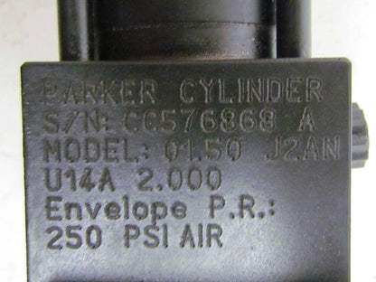 Parker 01.50 J2ANU14A 2.000 Pneumatic Air Cylinder 1 1/2"Bore 2"Stroke 2AN Ser