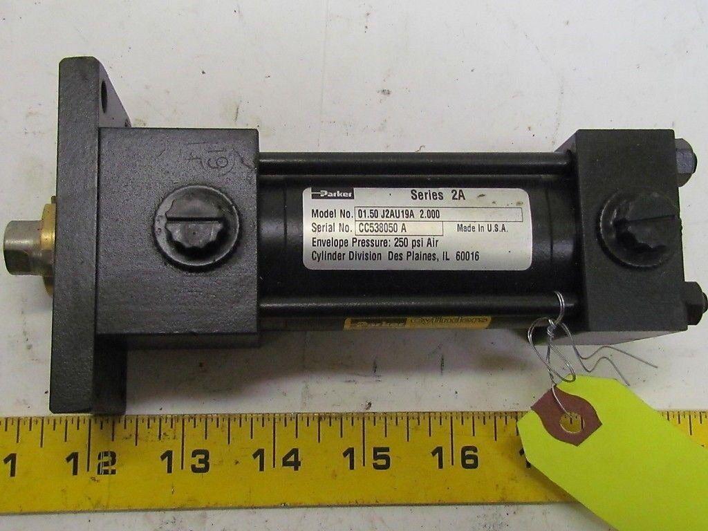 Parker 01.50 J2AU19A 2.000 Pneumatic Air Cylinder 1 1/2"Bore 2"Stroke 2A Series