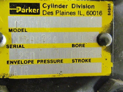 Parker 01.50 J2AN 19A 1.000 Pneumatic Air Cylinder 1 1/2"Bore 1"Stroke 2A Series