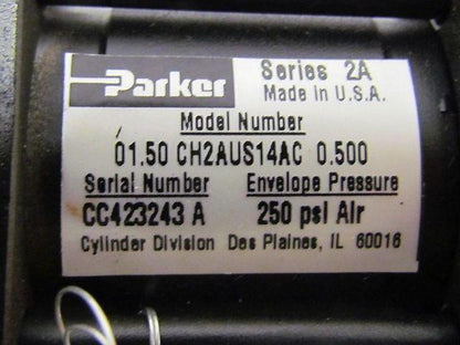 Parker 01.50 CH2AUS14AC 0.500 Pneumatic Air Cylinder 1 1/2" Bore 1/2"Stroke 2A