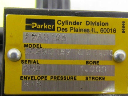 Parker 01.50 F2AU19A 1.000 Pneumatic Air Cylinder 1 1/2" Bore 1"Stroke 2A Series