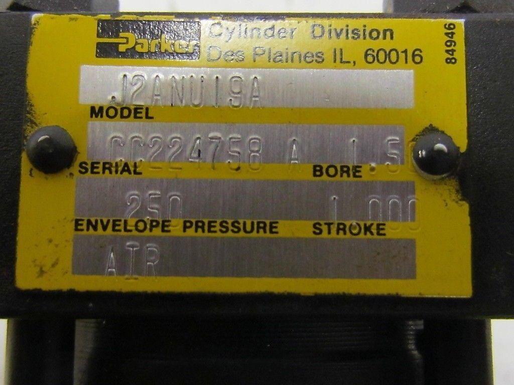 Parker 01.50 J2ANU19A 1.000 Pneumatic Air Cylinder  1 1/2"Bore 1"Stroke 2AN Ser