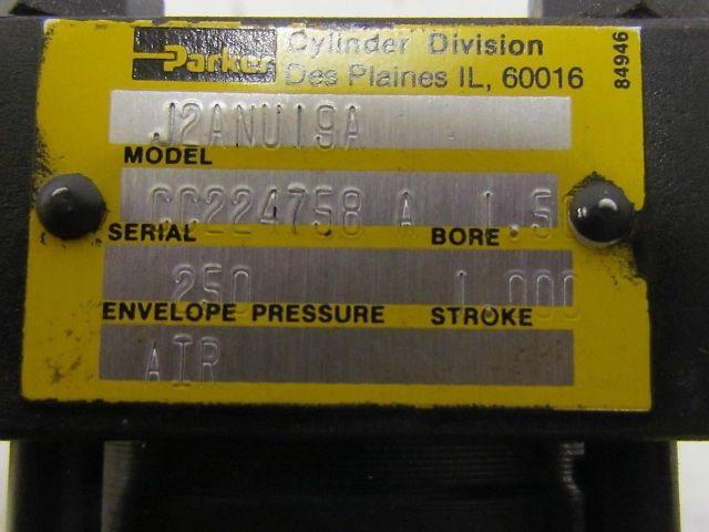 Parker 01.50 J2ANU19A 1.000 Pneumatic Air Cylinder  1 1/2"Bore 1"Stroke 2AN Ser