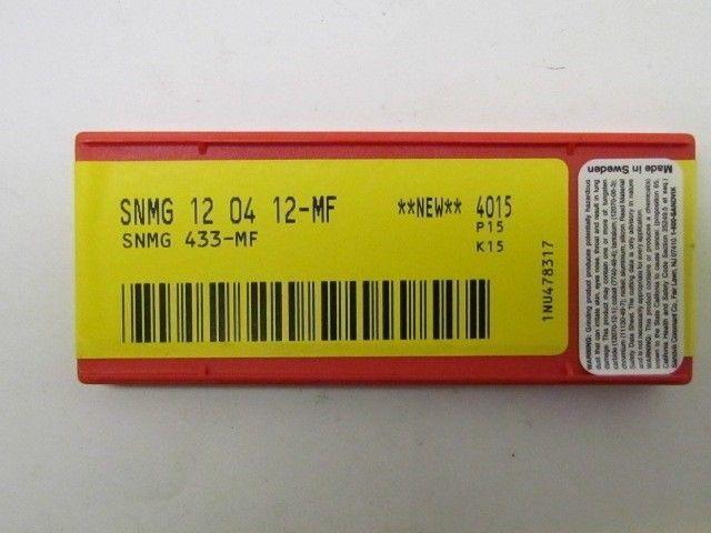 Sandvik Coromant SNMG 12 04 12-MF 4015 SNMG 433-MF Carbide Insert Box of 10 pc