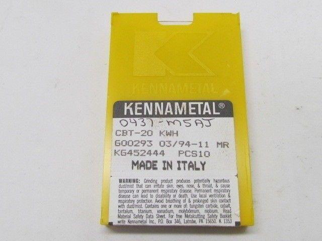 Kennametal 0437-M5AJ CBT-20 KWH G00293 KG452444 Insert Box of 10 pc NIB