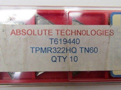 Ceratip TPMR 322 HQ TN60 Carbide Insert Box of 10 pc NIB