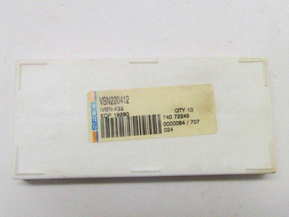 Seco VSN220412 IVSN-433 EDP 19290 Box of 10 NIB