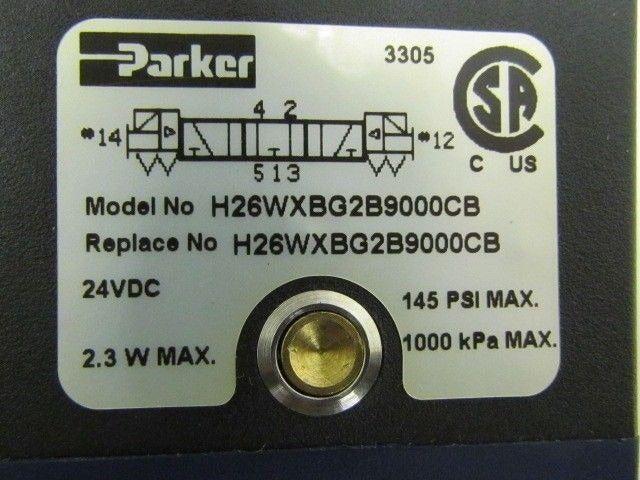 Parker H26WXBG2B9000CB 24vdc Pneumatic Solenoid Valve