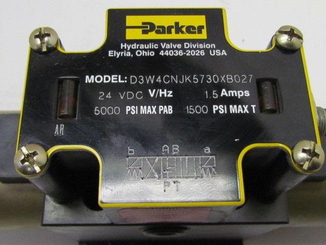 Parker D3W4CNJK5730XB027 24vdc Hydraulic Directional Control Valve