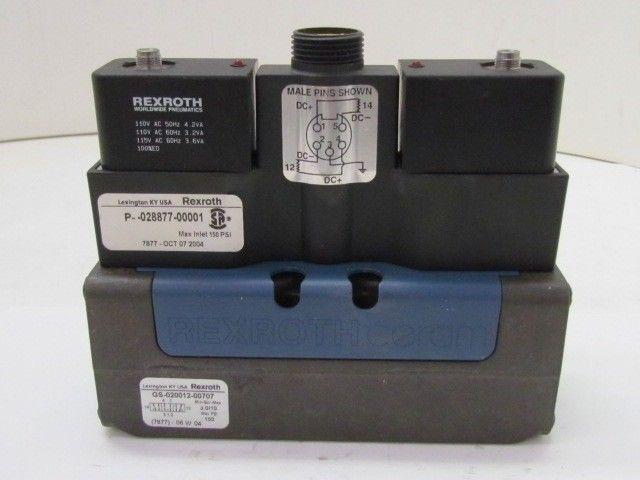 Rexroth Ceram GS-020012-00707 110VAC Pneumatic Solenoid Valve