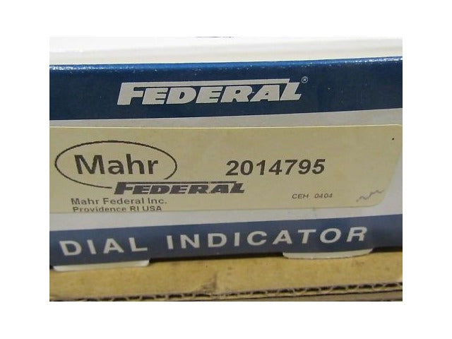 Mahr Federal Dial Indicator Single Rev 2014795 mm NIB