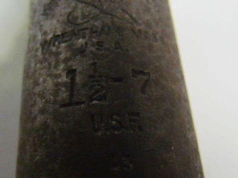 Winter Bros Co 1-1/2-7 USF 4FL HSS Hand Tap RH Plug Chamfer USA