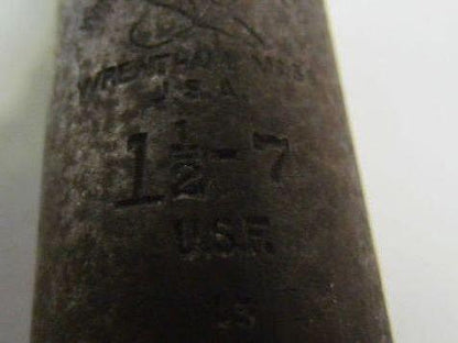 Winter Bros Co 1-1/2-7 USF 4FL HSS Hand Tap RH Plug Chamfer USA